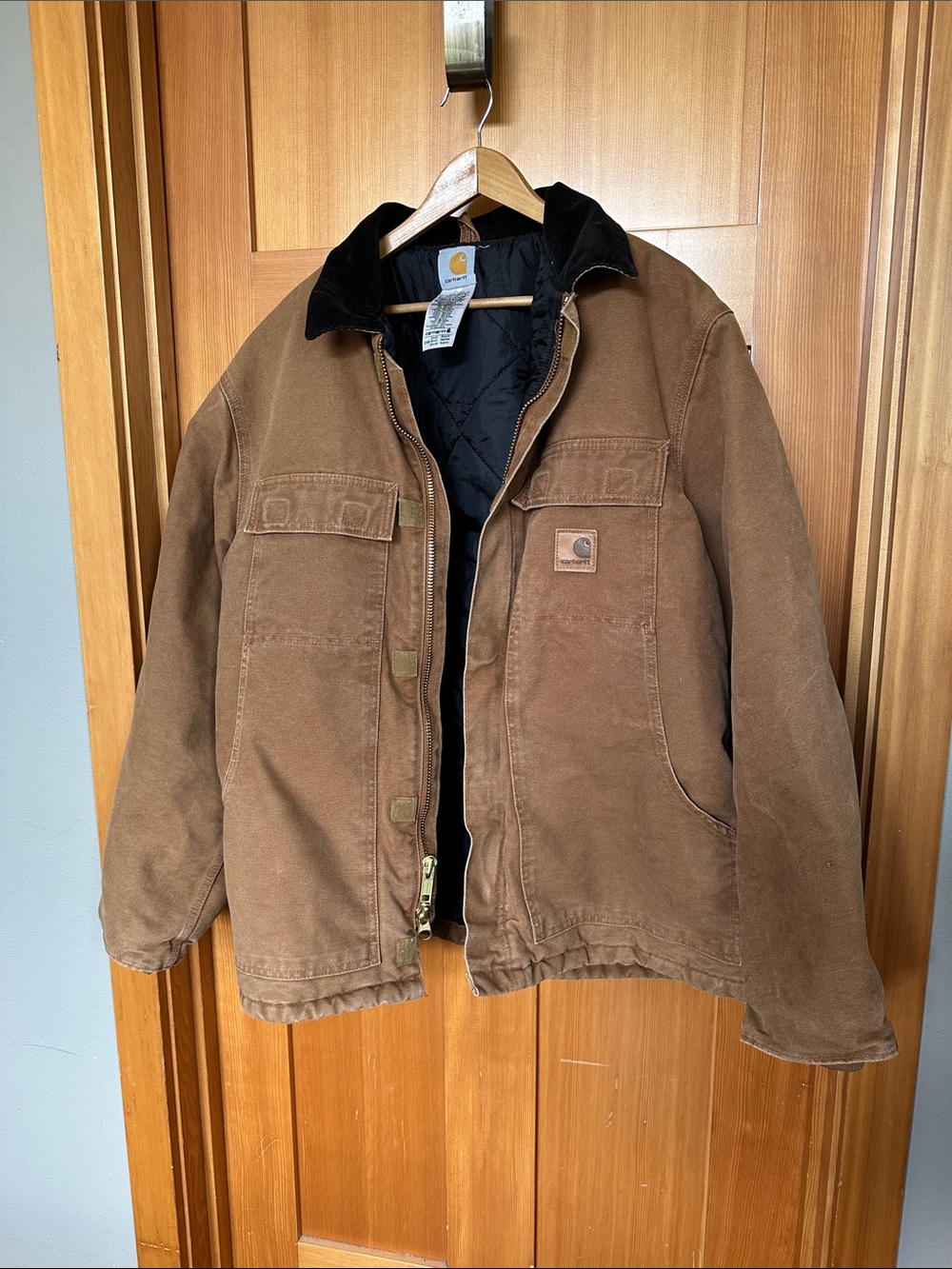 Carhartt Brown Quilted-Lined Canvas Jacket